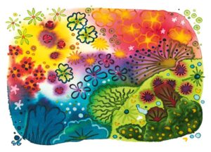 Postkarte "Blumenmeer" - Farbtraum Atelier