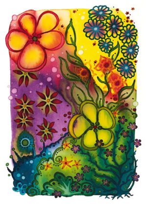 Postkarte "Blumenzauber" - Farbtraum Atelier