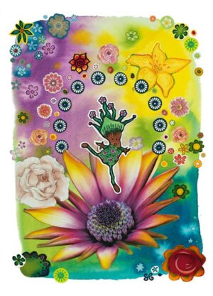 Postkarte "Blumina" - Farbtraum Atelier