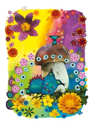 Postkarte "Draco" - Farbtraum Atelier
