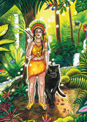 Postkarte "Amazona" - Farbtraum Atelier
